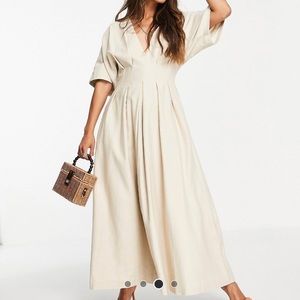 ASOS Edition pleat waist midi dress BRAND NEW W TAGS